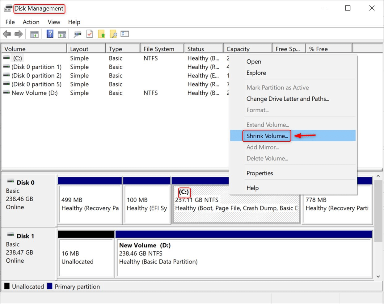partition hard drive to accomodate linux mint 22