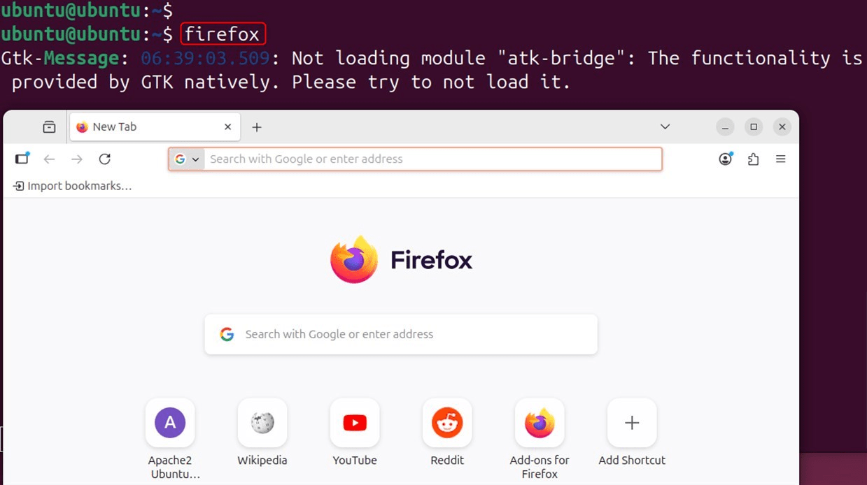 launch firefox