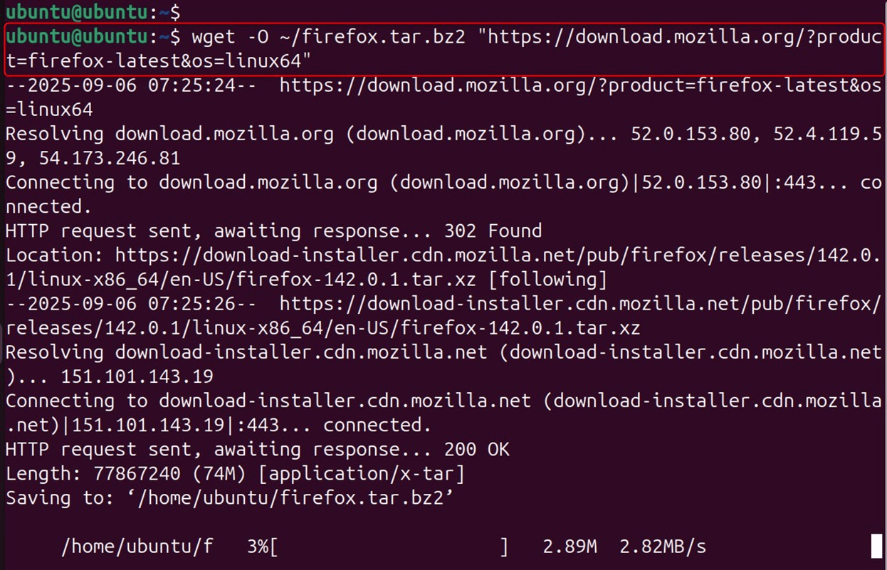wget -O ~/firefox.tar.bz2 "https://download.mozilla.org/?product=firefox-latest&os=linux64"