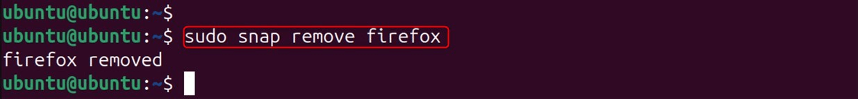 sudo snap remove firefox