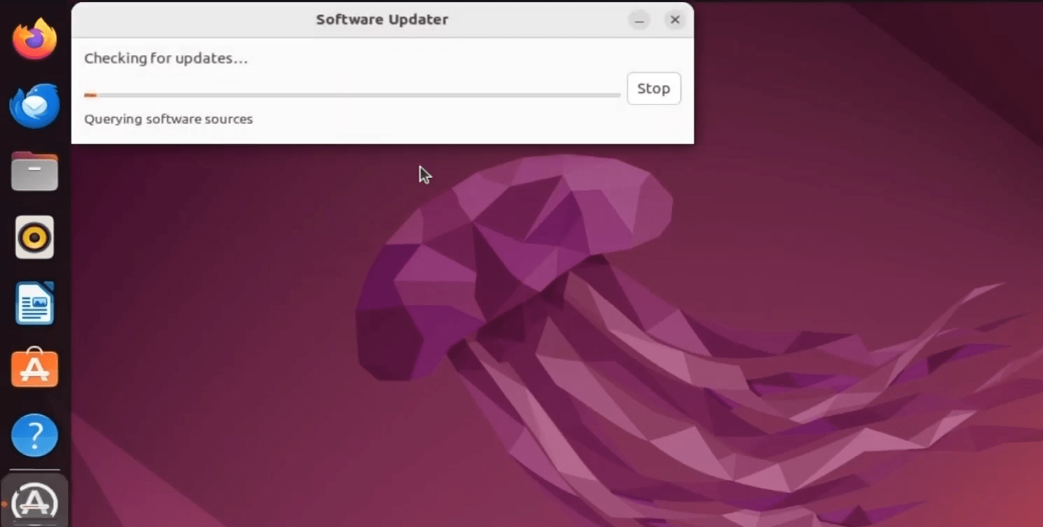 software updater is checking for updates