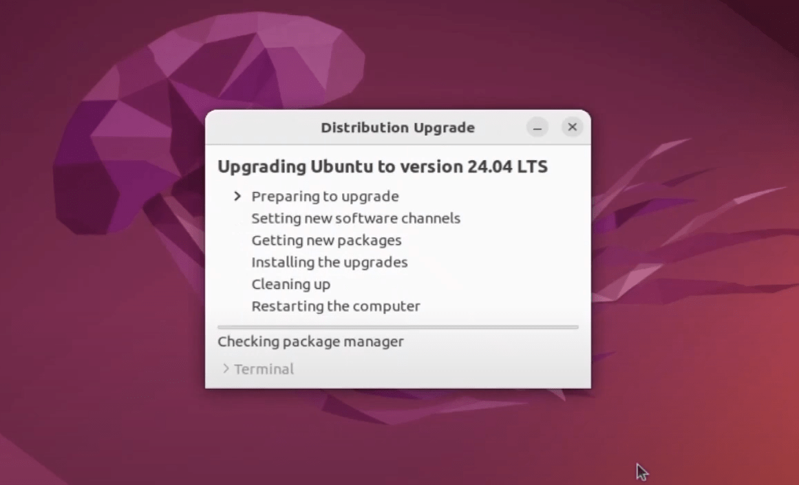 Upgradin Ubuntu to 24.04