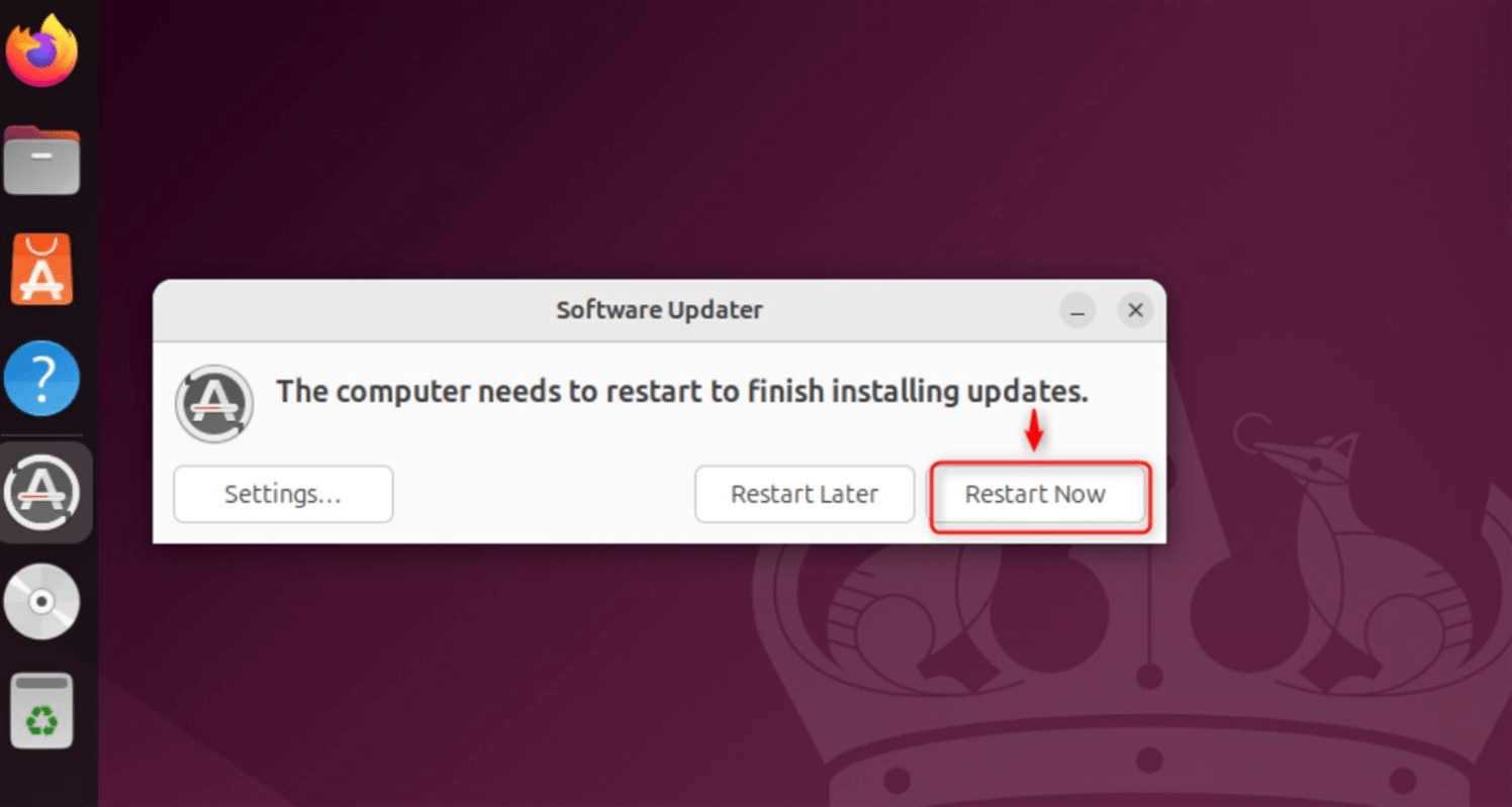Restarting Ubuntu 24.04