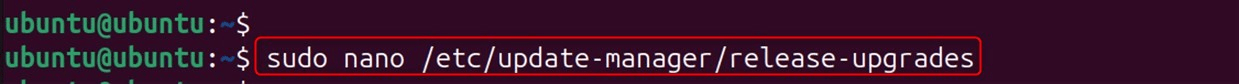   sudo nano /etc/update-manager/release-upgrades
