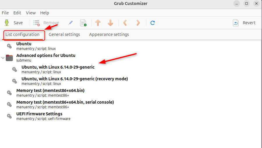 Using grub customizer