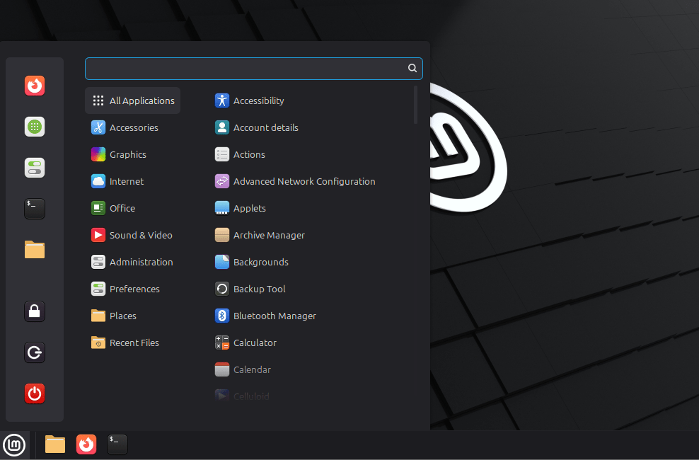 Linux Mint XFCE desktop