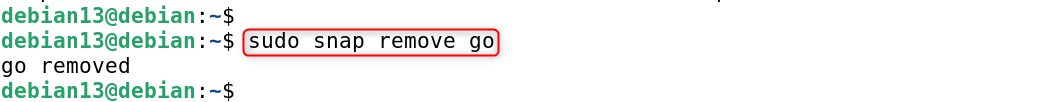 sudo snap remove go