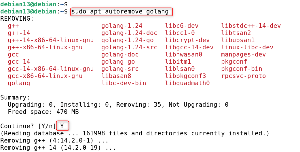 sudo apt autoremove golang