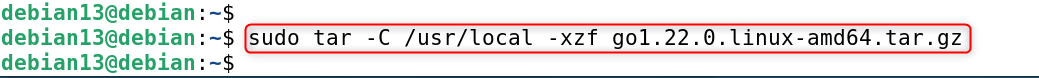 sudo tar -C /usr/local -xzf go1.22.0.linux-amd64.tar.gz