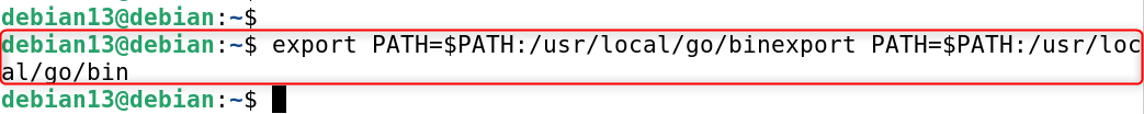 export PATH=$PATH:/usr/local/go/bin
