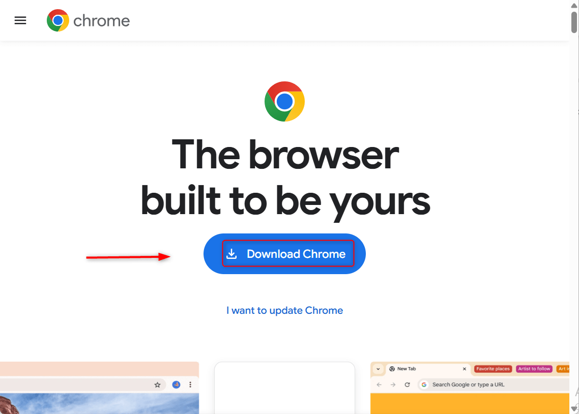 Download Google Chrome from official site