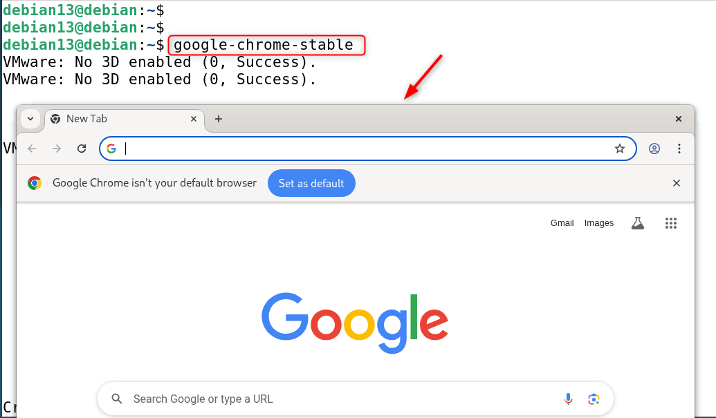 Google Chrome home page