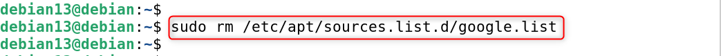 sudo rm /etc/apt/sources.list.d/google.list