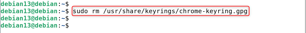 sudo rm /usr/share/keyrings/chrome-keyring.gpg