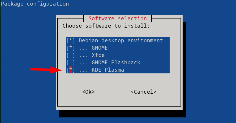 Choose KDE plasma environment
