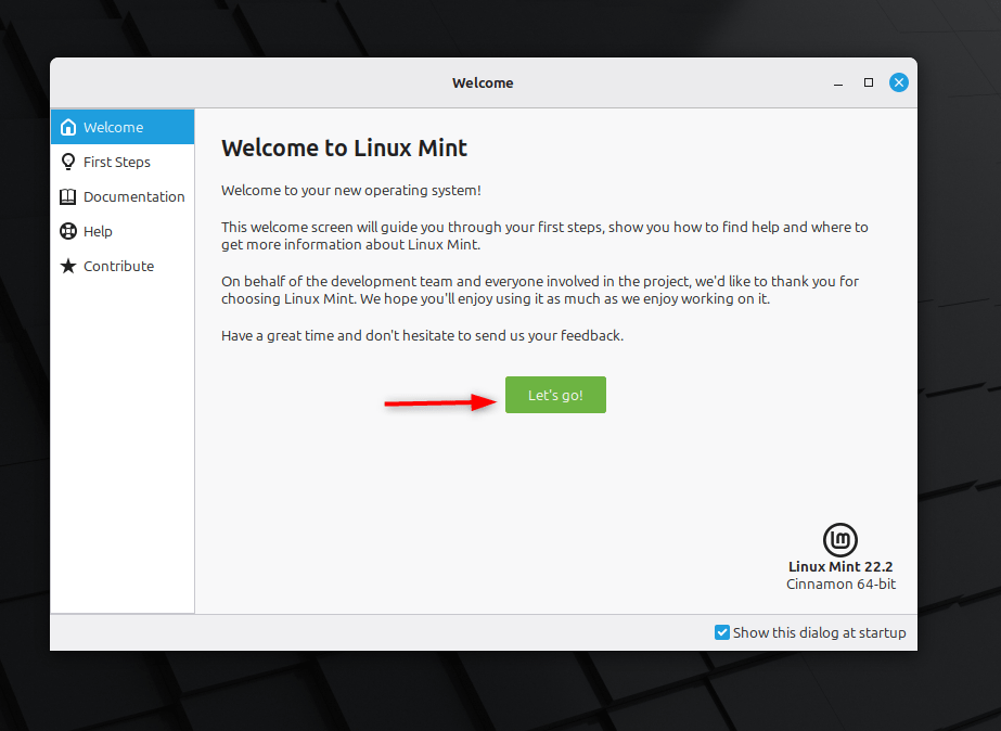 Welcome to Linux Mint