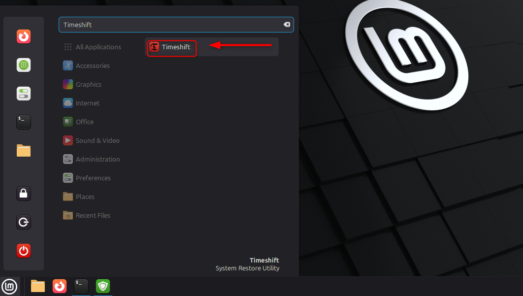 set up timeshift for system snapshots
