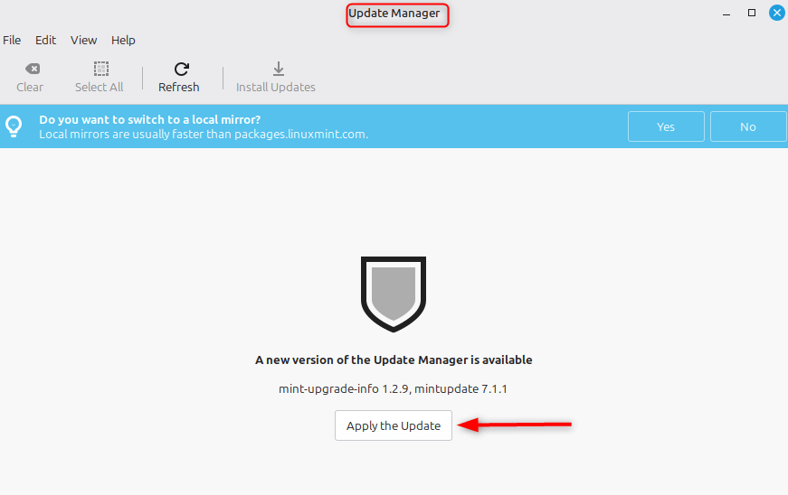 install and enable updates