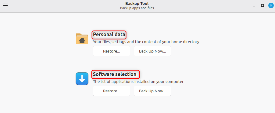 backup personal data