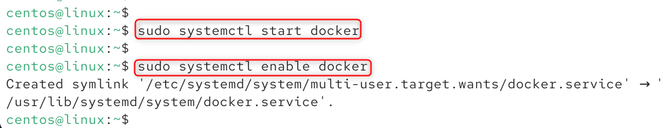 start and enble docker