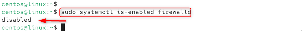 sudo systemctl is-enabled firewalld