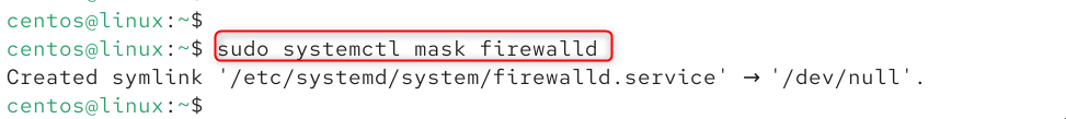 sudo systemctl mask firewalld