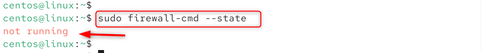 sudo firewall-cmd --state