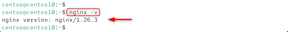   nginx -v
