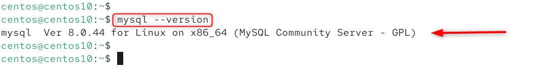 mysql --version