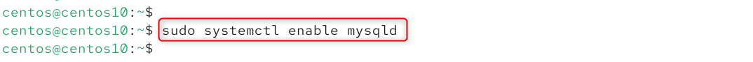 sudo systemctl enable mysqld
