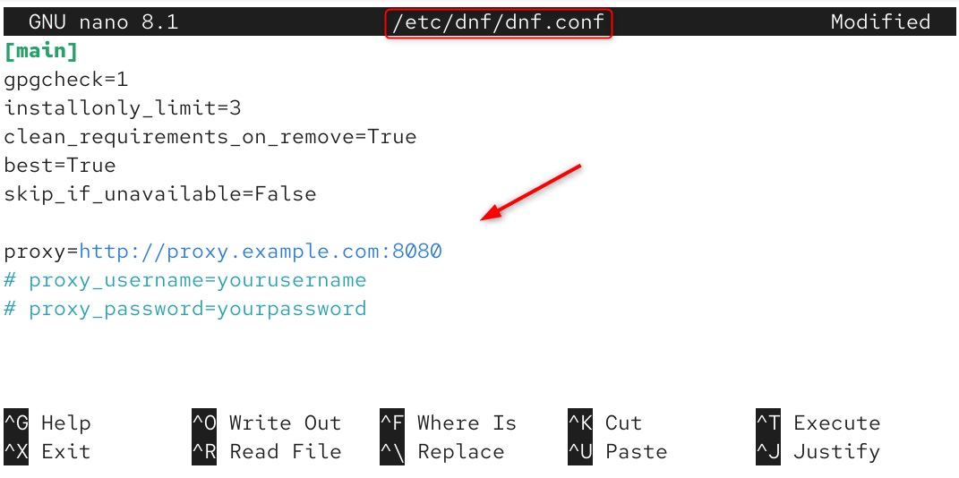 Configure Proxy for DNF/YUM Package Manager