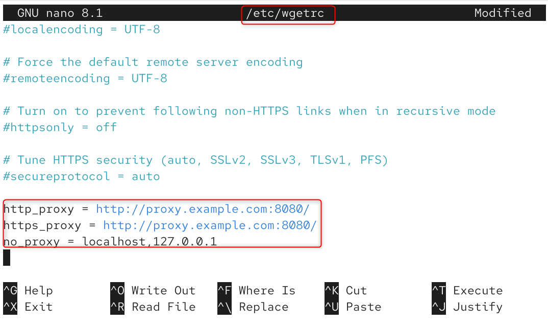 Configure Proxy for Wget and Curl