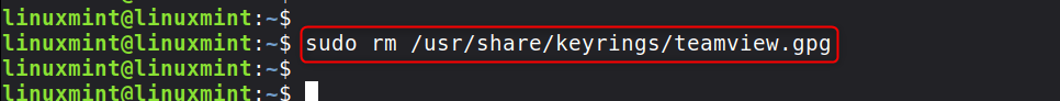 sudo rm /usr/share/keyrings/teamview.gpg
