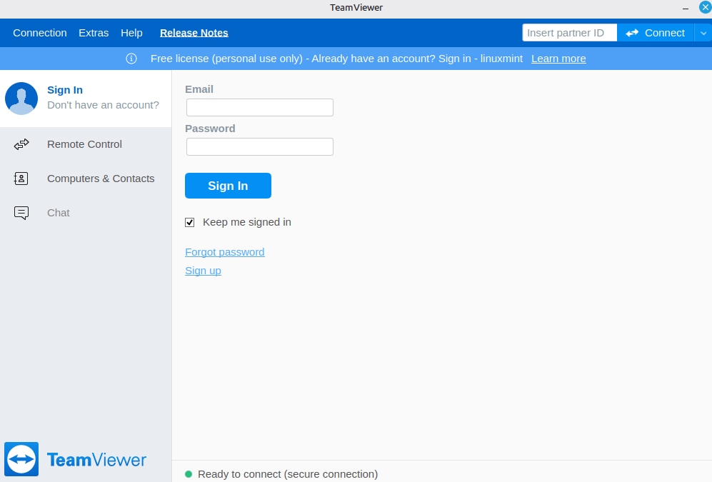TeamViewer interface