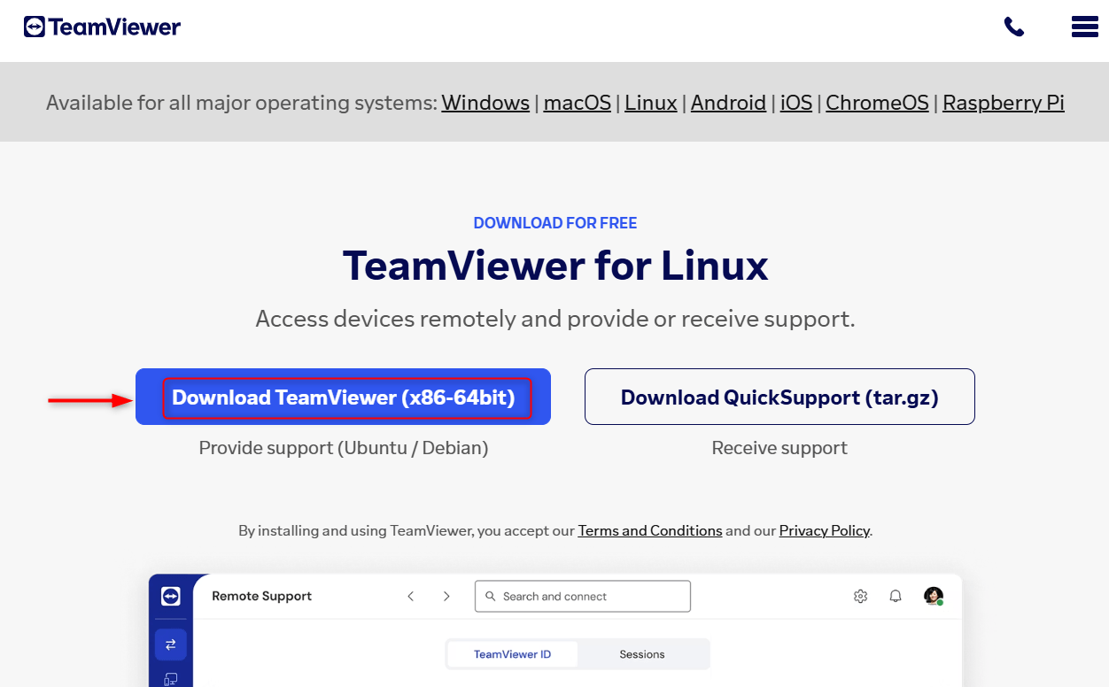Download TeamViewer from official site
