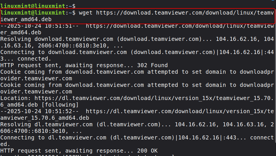 wget https://download.teamviewer.com/download/linux/teamviewer_amd64.deb