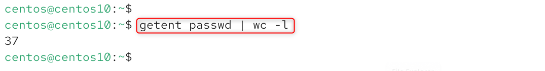 getent passwd | wc -l