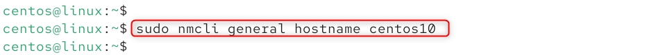 sudo nmcli general hostname new-hostname
