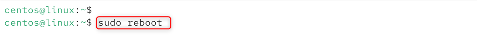 sudo reboot