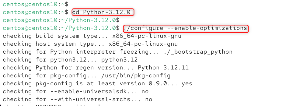 Configure the build python3