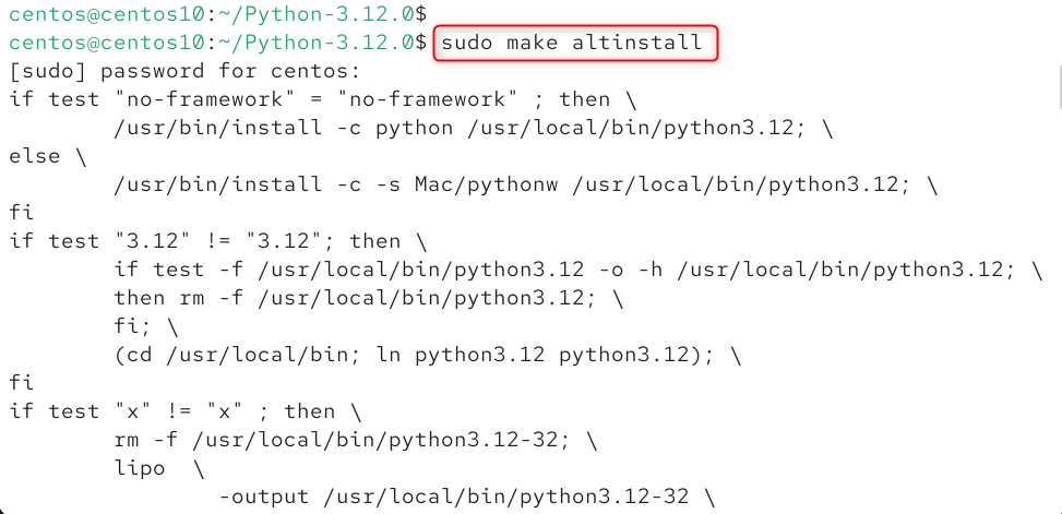 sudo make altinstall