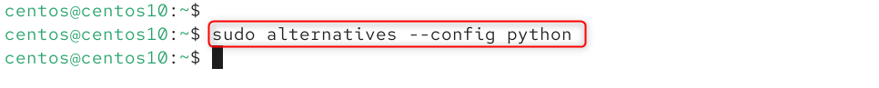 sudo alternatives --config python