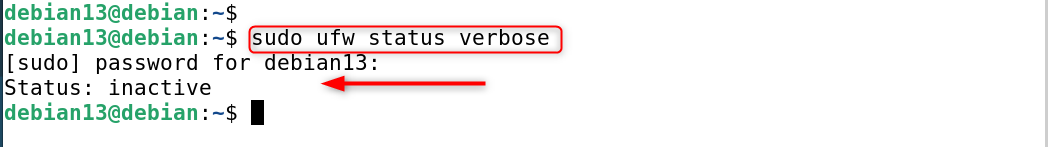 sudo ufw status verbose