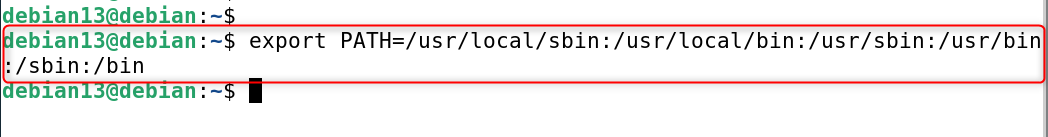 export PATH=/usr/local/sbin:/usr/local/bin:/usr/sbin:/usr/bin:/sbin:/bin