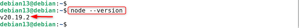 node --version