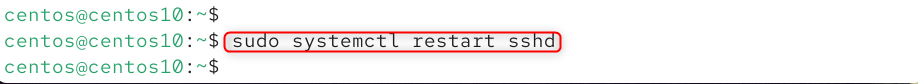 sudo systemctl restart sshd
