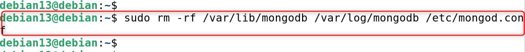 sudo rm -rf /var/lib/mongodb /var/log/mongodb /etc/mongod.conf