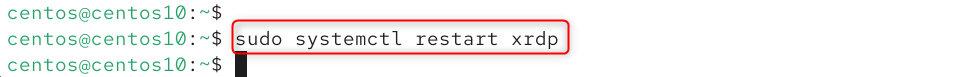 sudo systemctl restart xrdp