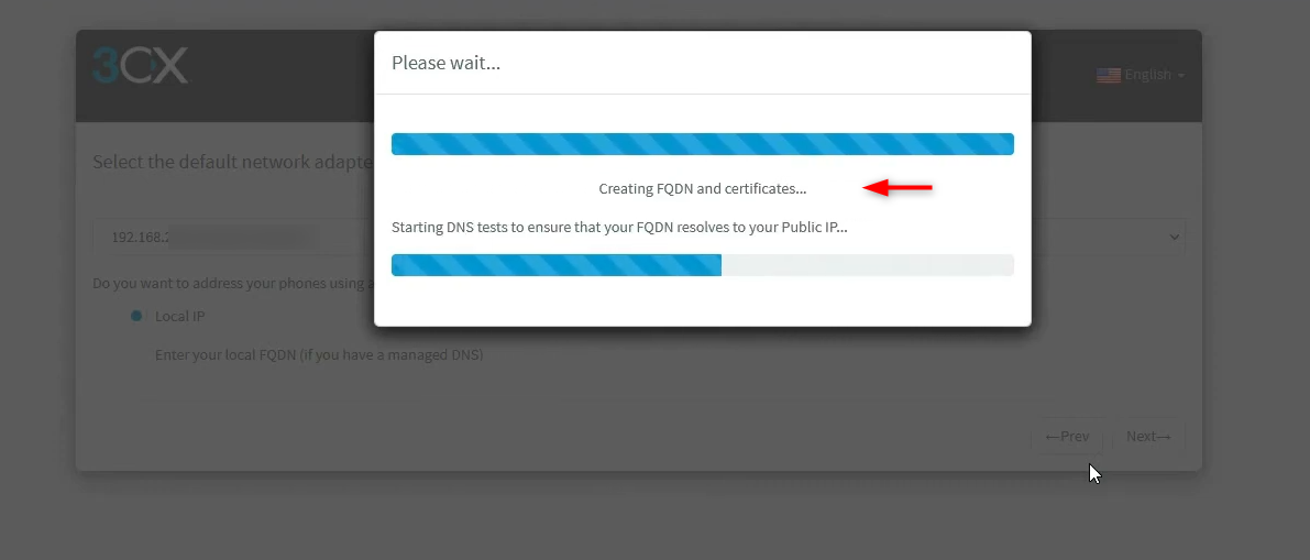 run 3cx setup wizard