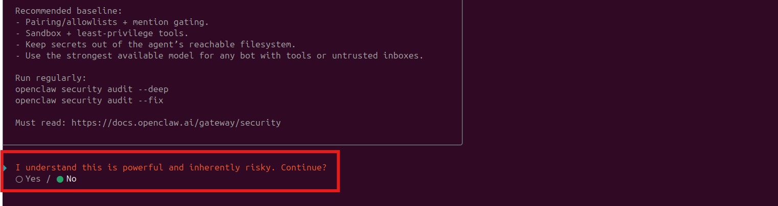 OpenClaw safety disclaimer